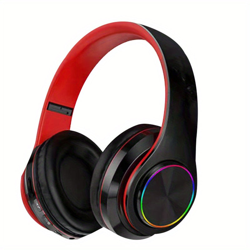 B39 Wireless Luminous Earphone Headwear, Foldable & Retractable, 3.5mm Jack, Condenser Mic, Push Button Volume Control, Non-Waterproof, for Cellphones, USB Type-C Charging, 150mAh Rechargeable Battery, 2.5W-14W, Anime Theme,