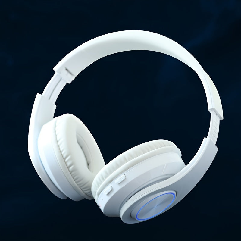 B39 Wireless Luminous Earphone Headwear, Foldable & Retractable, 3.5mm Jack, Condenser Mic, Push Button Volume Control, Non-Waterproof, for Cellphones, USB Type-C Charging, 150mAh Rechargeable Battery, 2.5W-14W, Anime Theme,